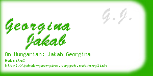 georgina jakab business card